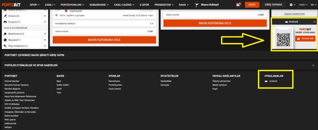 Portebet Mobil Uygulama