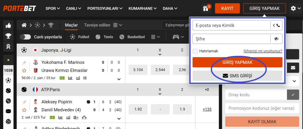 Portebet Giriş ve Oturum Açma
