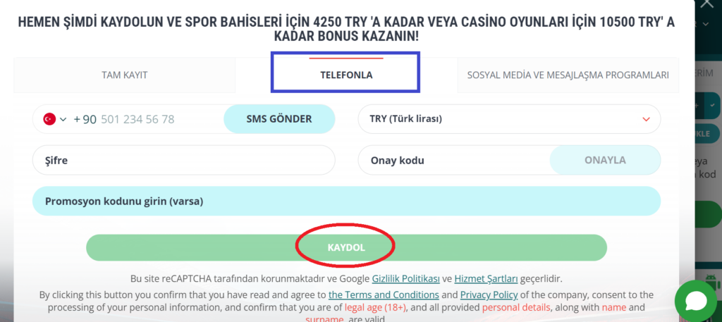 22Bet’e 3 Hızlı Adımla Kayıt Olun